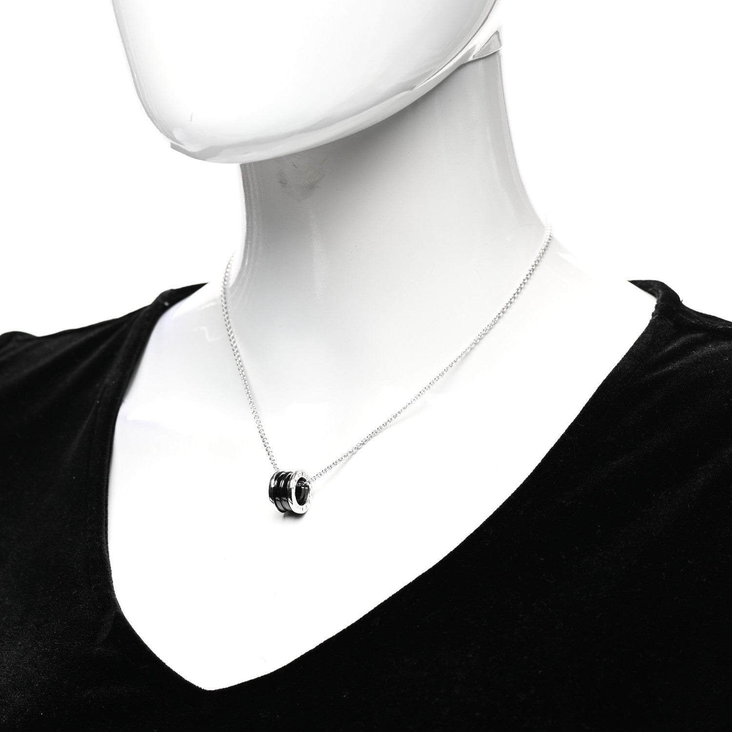 Bulgari Sterling Silver Ceramic Save The Children Pendant Necklace 2 of 7