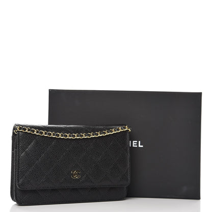 Chanel Caviar Quilted Wallet On Chain WOC Black 9 of 9