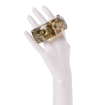 Chanel Resin CC Confetti Cuff Transparent Gold 2 of 6