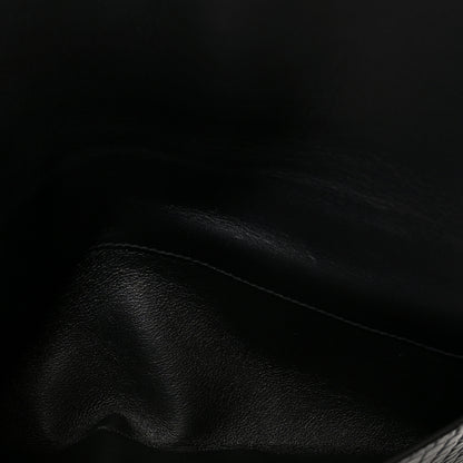 Saint Laurent Shiny Calfskin Crocodile Embossed Monogram Uptown Wallet Black 5 of 9
