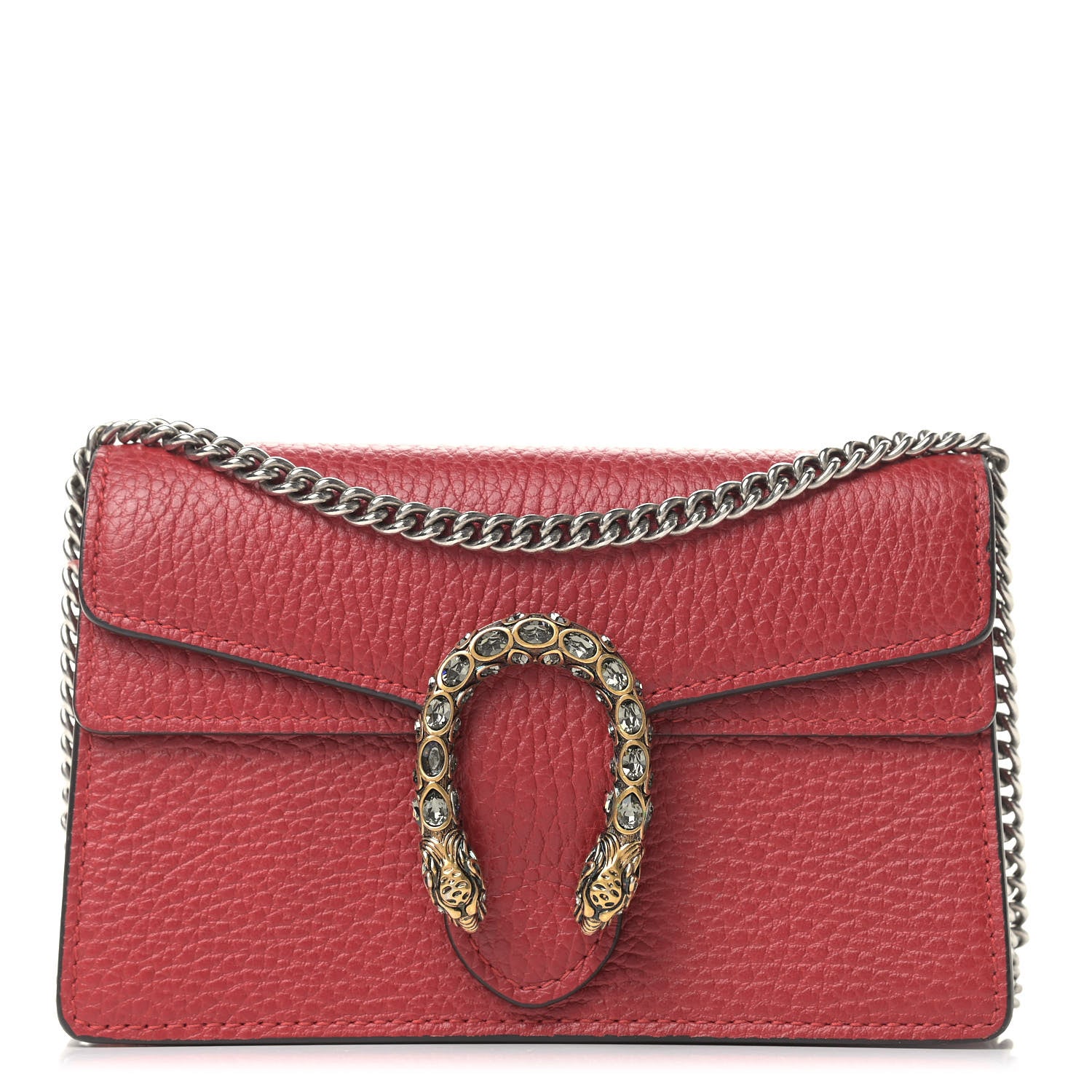 Gucci Calfskin Super Mini Dionysus Shoulder Bag Hibiscus Red 1 of 12