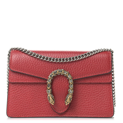 Gucci Calfskin Super Mini Dionysus Shoulder Bag Hibiscus Red 1 of 12