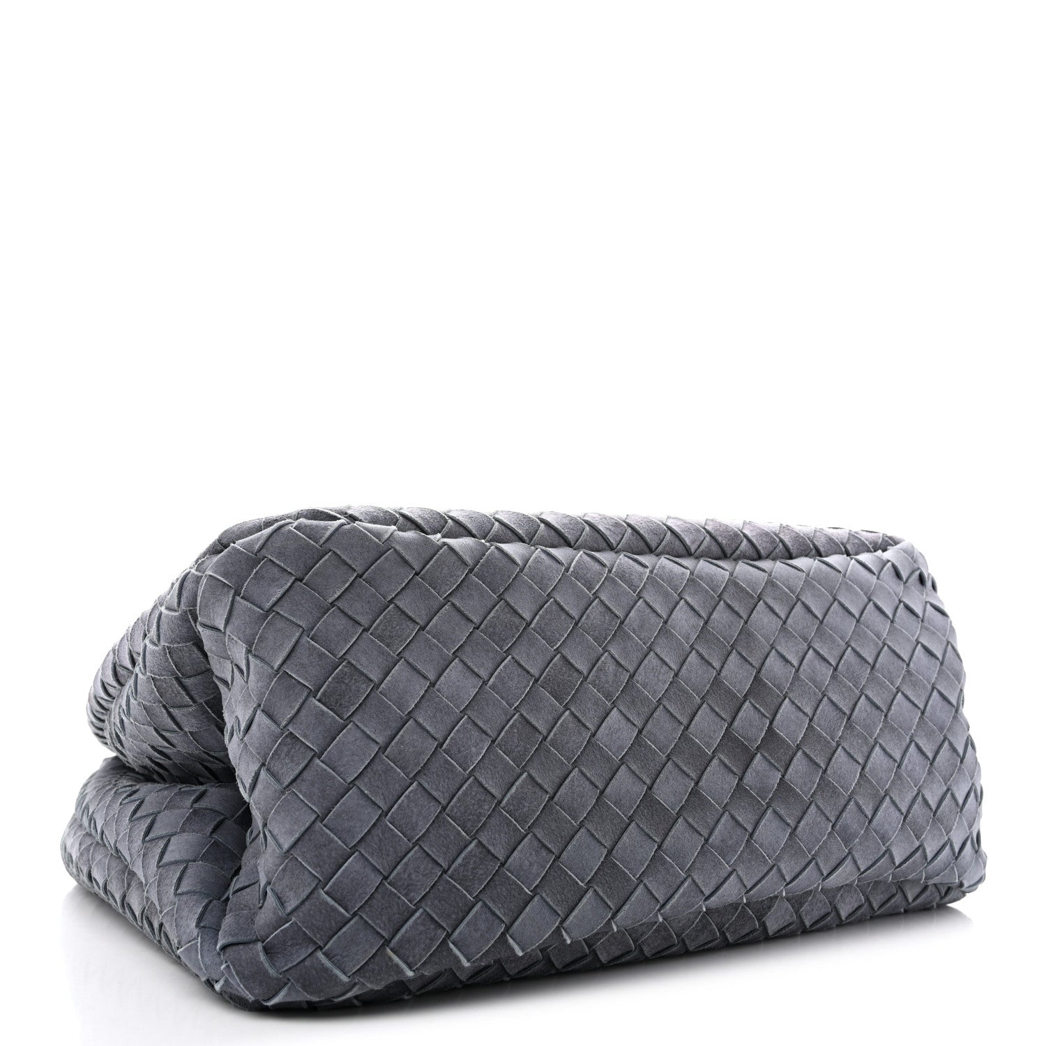 Bottega Veneta Suede Intrecciato Large Campana Shoulder Bag Cloudy Indigo 4 of 11