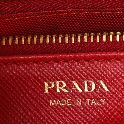 Prada Saffiano Metal Mini Chain Wallet Fuoco 6 of 8