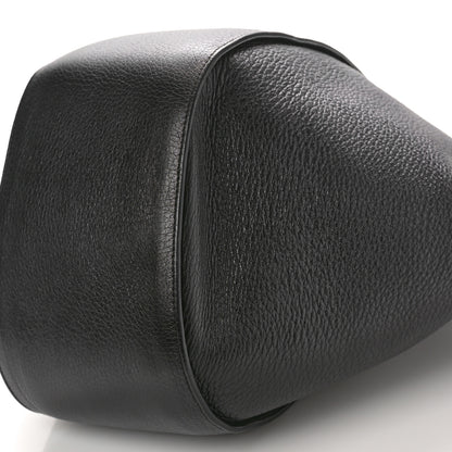 The Row Grained Calfskin Drawstring Bucket Bag Black 9 of 16
