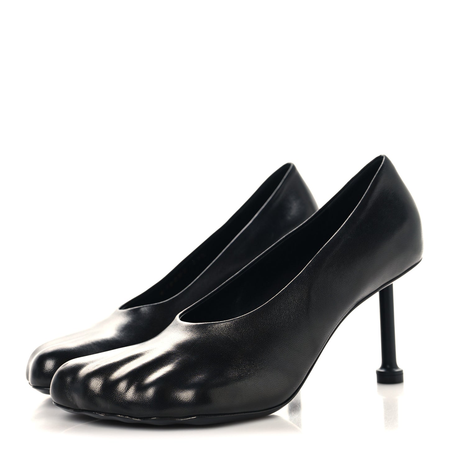 Soft Sheepskin Fetish Pump 39.5 Black
