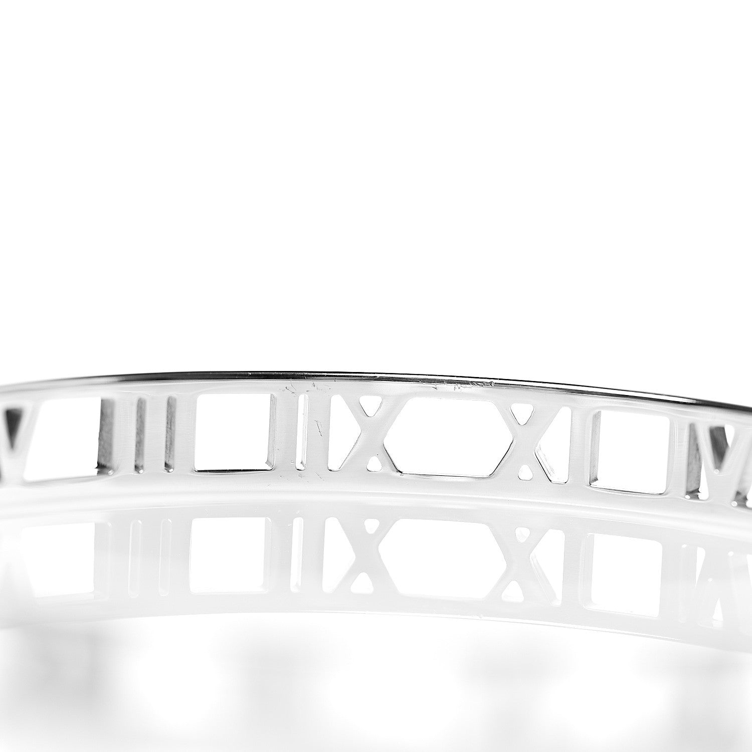 Tiffany Sterling Silver Narrow Atlas Open Bangle Bracelet 3 of 4