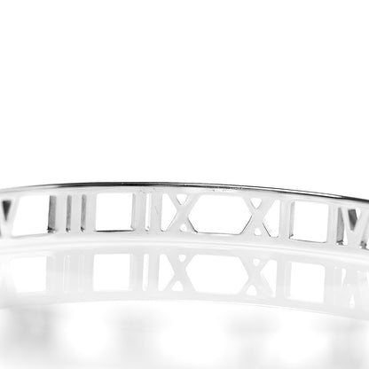 Tiffany Sterling Silver Narrow Atlas Open Bangle Bracelet 3 of 4