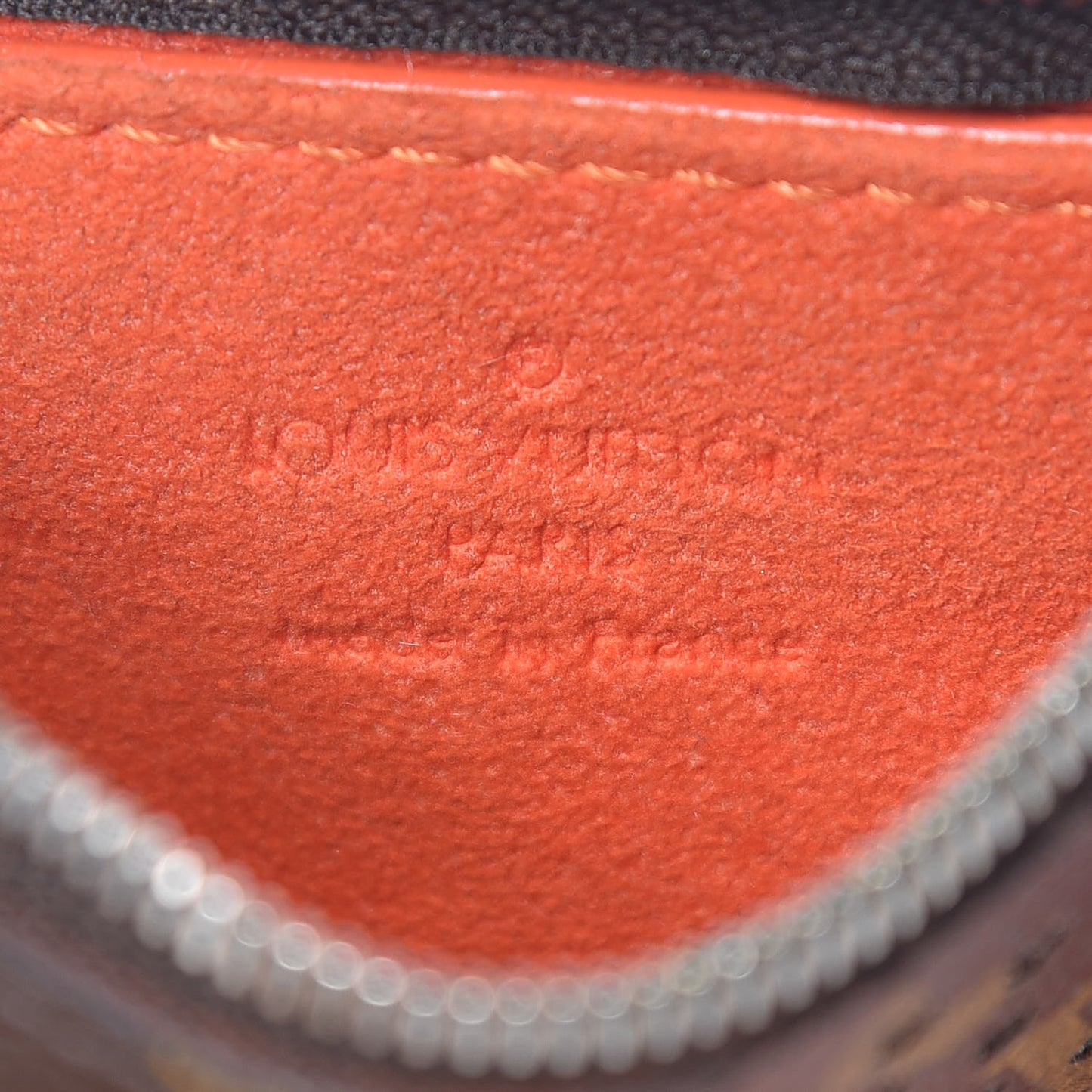 Monogram Perforated Key Pouch Orange