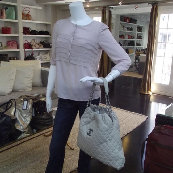Chanel Caviar Quilted Tote Gray 2 of 13