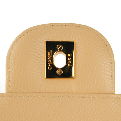 Chanel Caviar Quilted Jumbo Double Flap Beige Clair 8 of 8