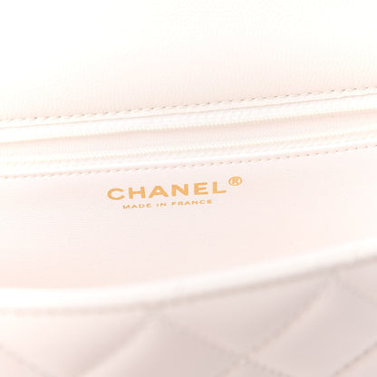 Chanel Caviar Quilted Large Sweet Classic Flap White 8 of 10