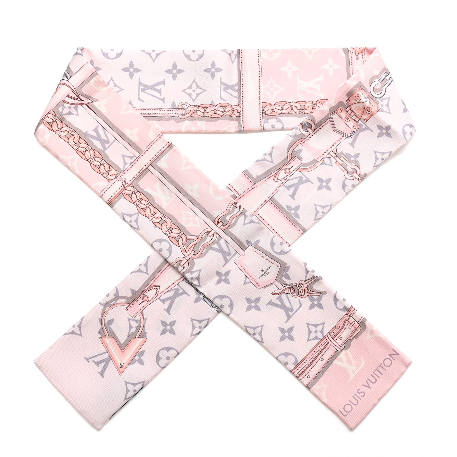 Louis Vuitton Silk Monogram Confidential Bandeau Light Pink 1 of 3