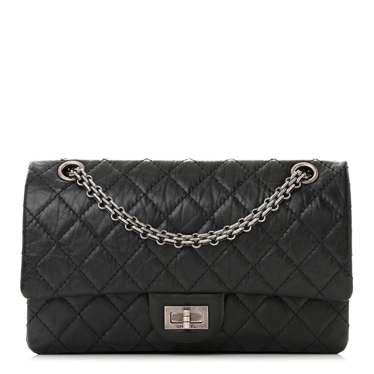 Chanel Aged Calfskin Quilted 2.55 Reissue 225 Flap Black 1 of 11
