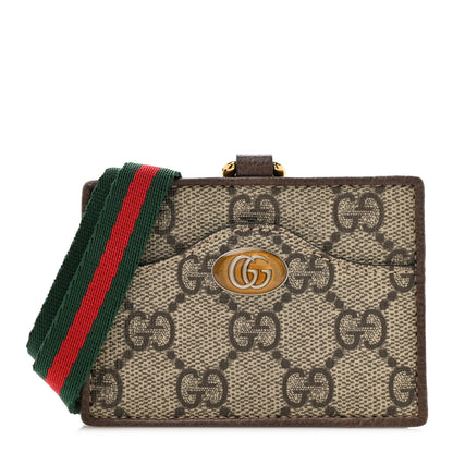 Gucci GG Supreme Monogram Ophidia ID Holder Beige Ebony New Acero 1 of 7