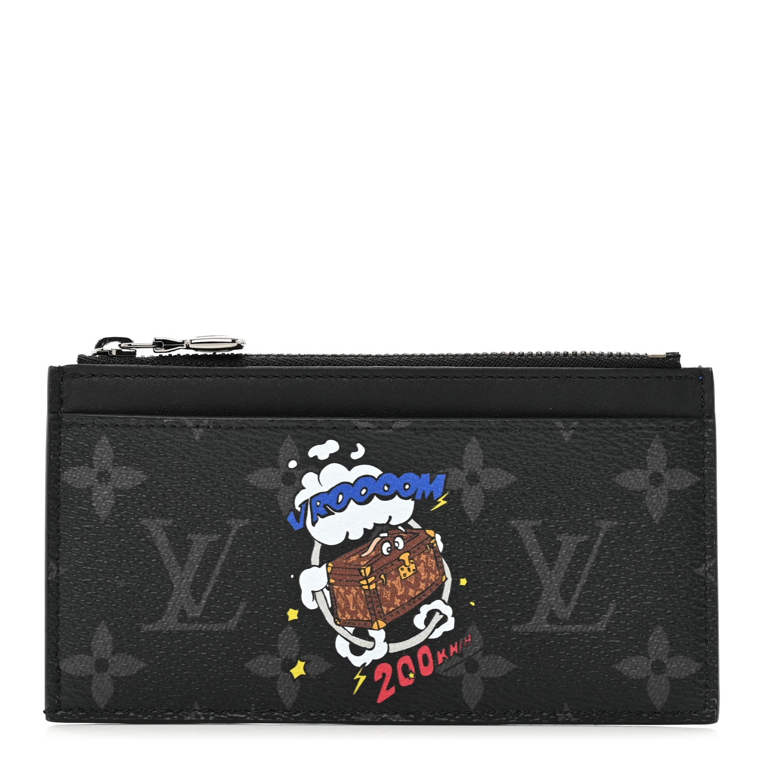 Louis Vuitton Monogram Eclipse Calfskin Trunk Coin Card Holder 1 of 6