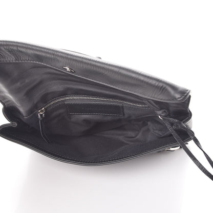 Balenciaga Matte Goatskin Rubber Covered Classic Hardware Envelope Clutch Black 5 of 7