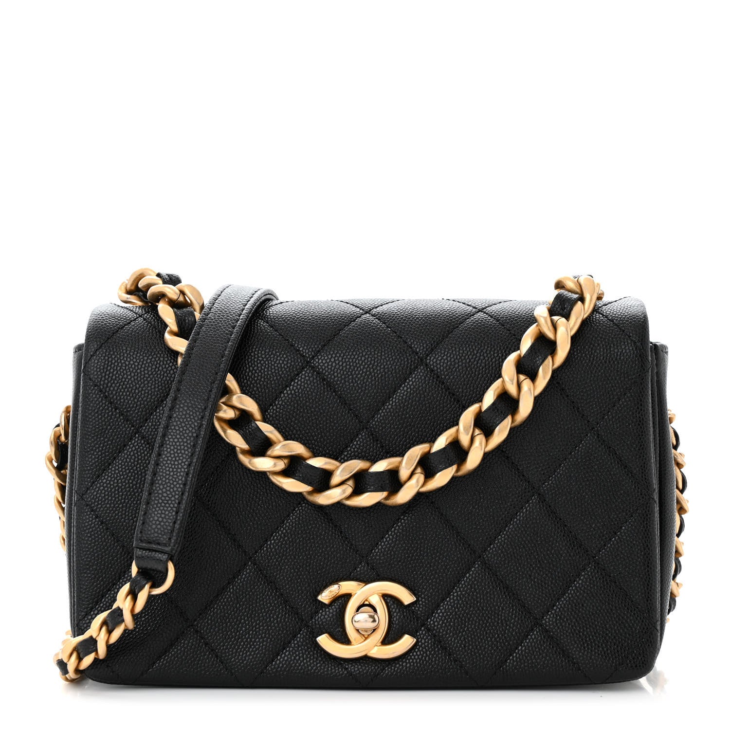 Chanel Caviar Quilted Small Fashion Therapy Flap Bag Black 1 of 10