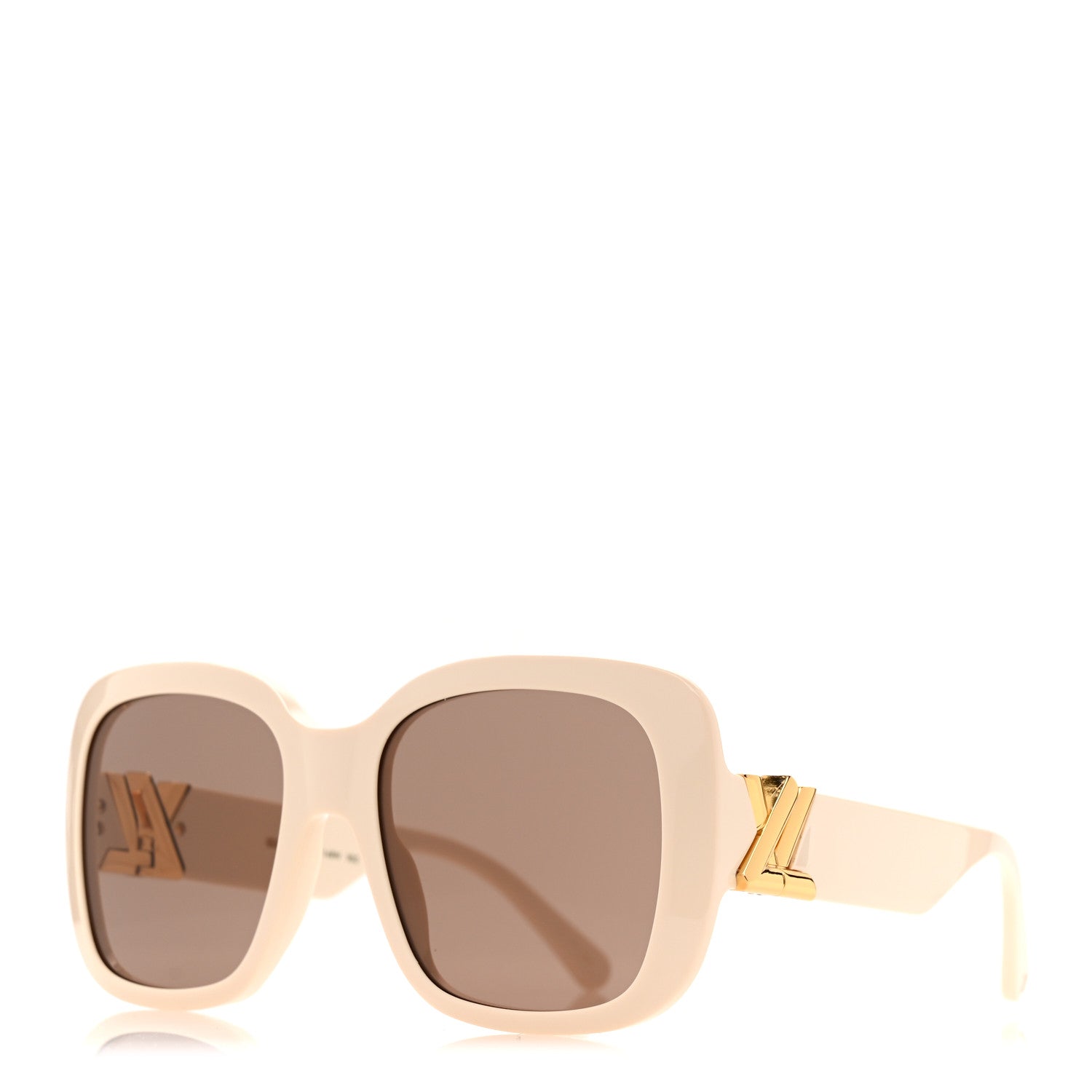 Louis Vuitton Acetate LV GO-14 XL Square Sunglasses Z2148W Cream 1 of 8