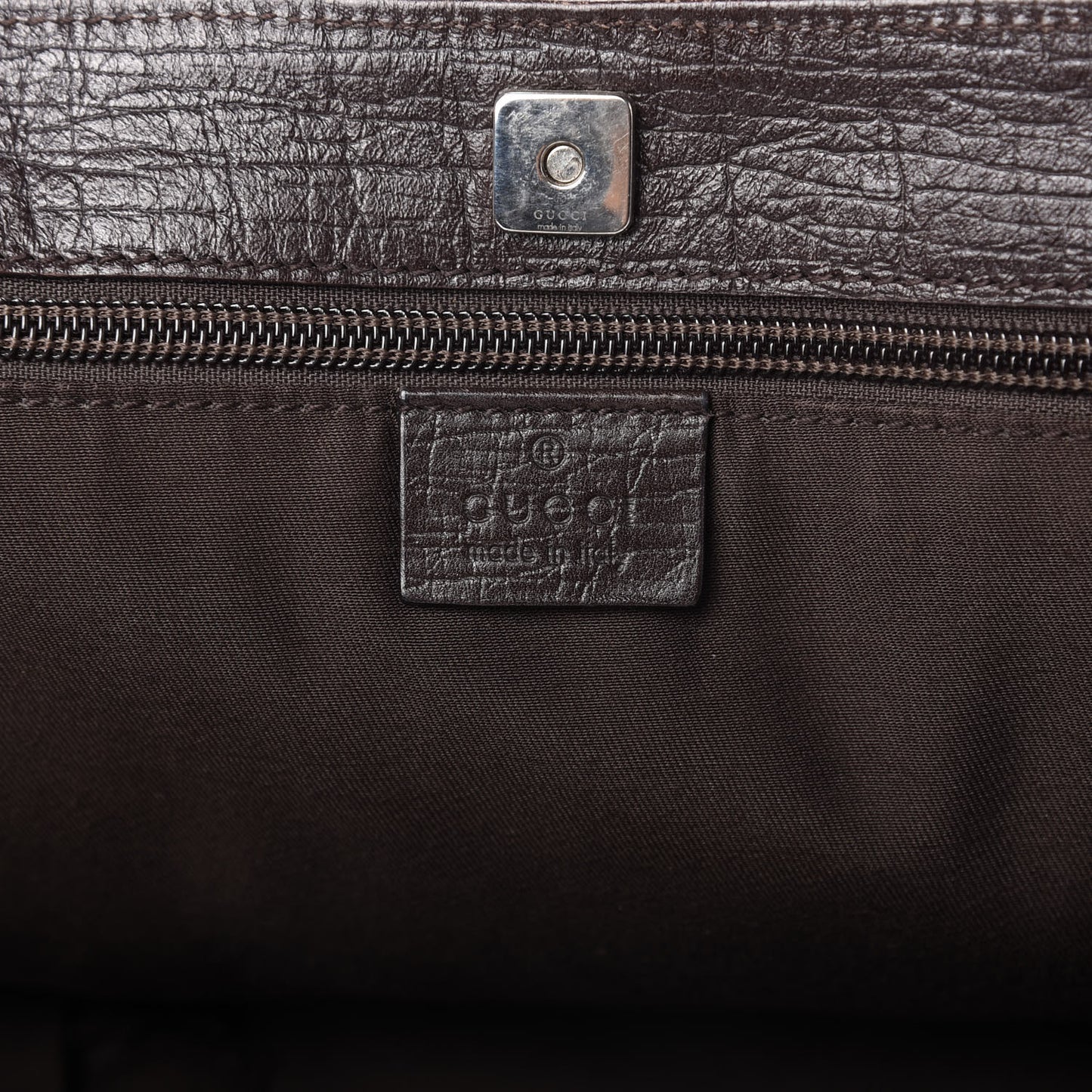 GG Plus Monogram Vertical Tote Dark Brown