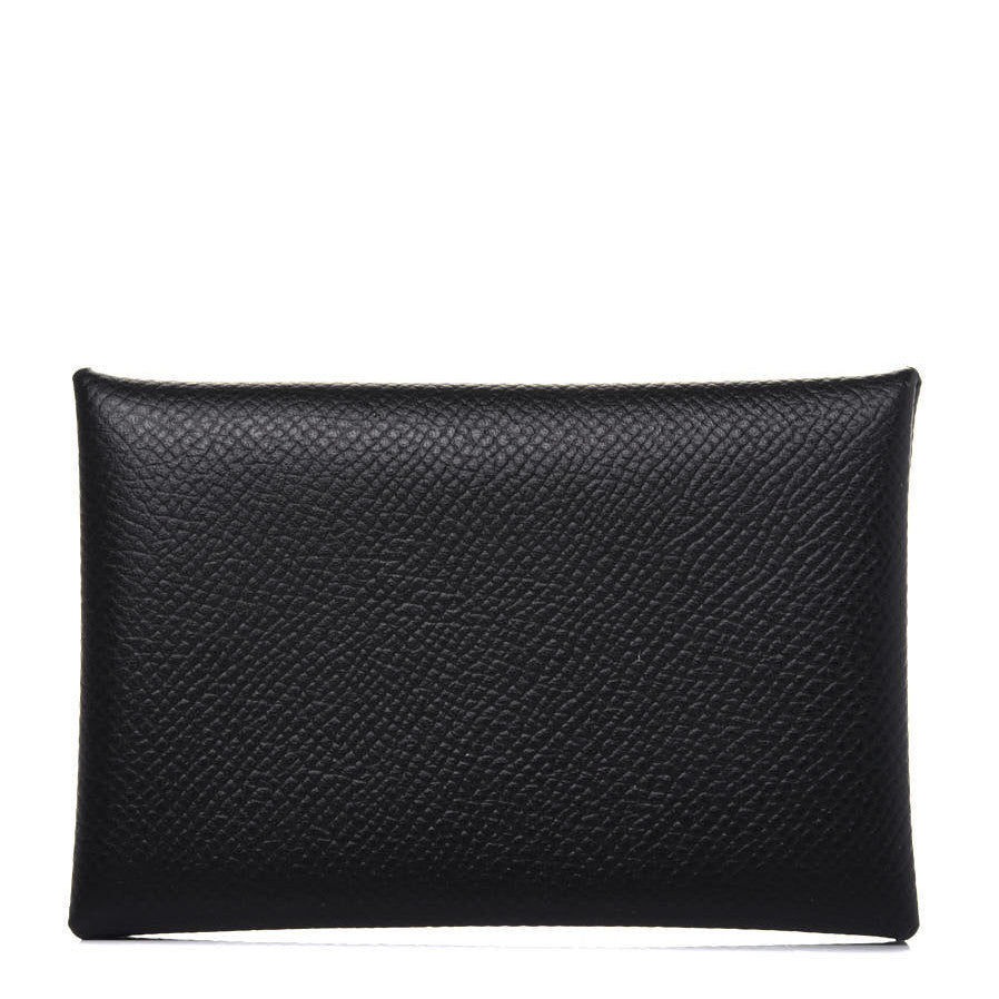 Hermes Epsom Calvi Card Case Black 1 of 10