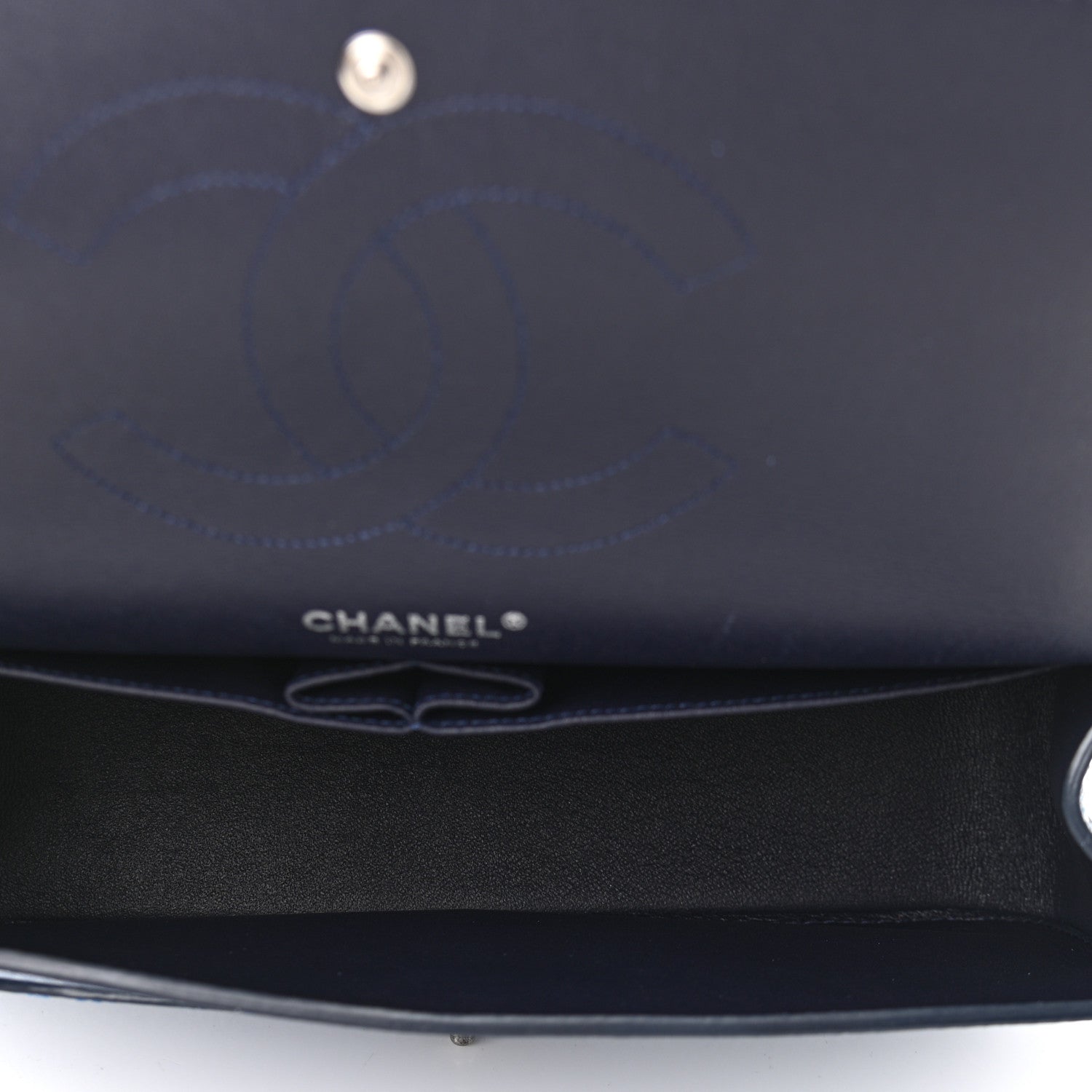 Chanel Crackled Calfskin Jumbo Double Flap Blue 7 of 10