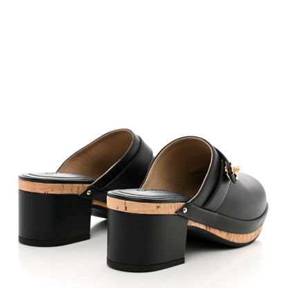 Chanel Calfskin CC Turn Lock Clogs 38 Black 4 of 9