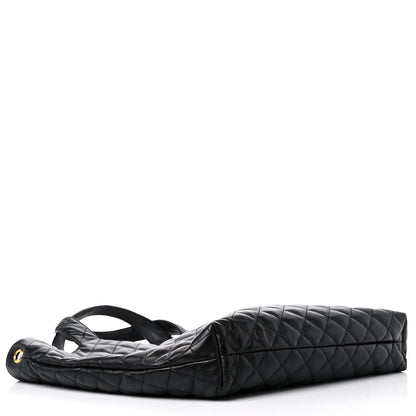 Saint Laurent Lambskin Quilted Maxi Icare Shopping Tote Black 5 of 10