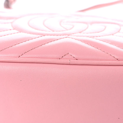 Gucci Calfskin Matelasse Small GG Marmont Chain Shoulder Bag Wild Rose 20 of 21