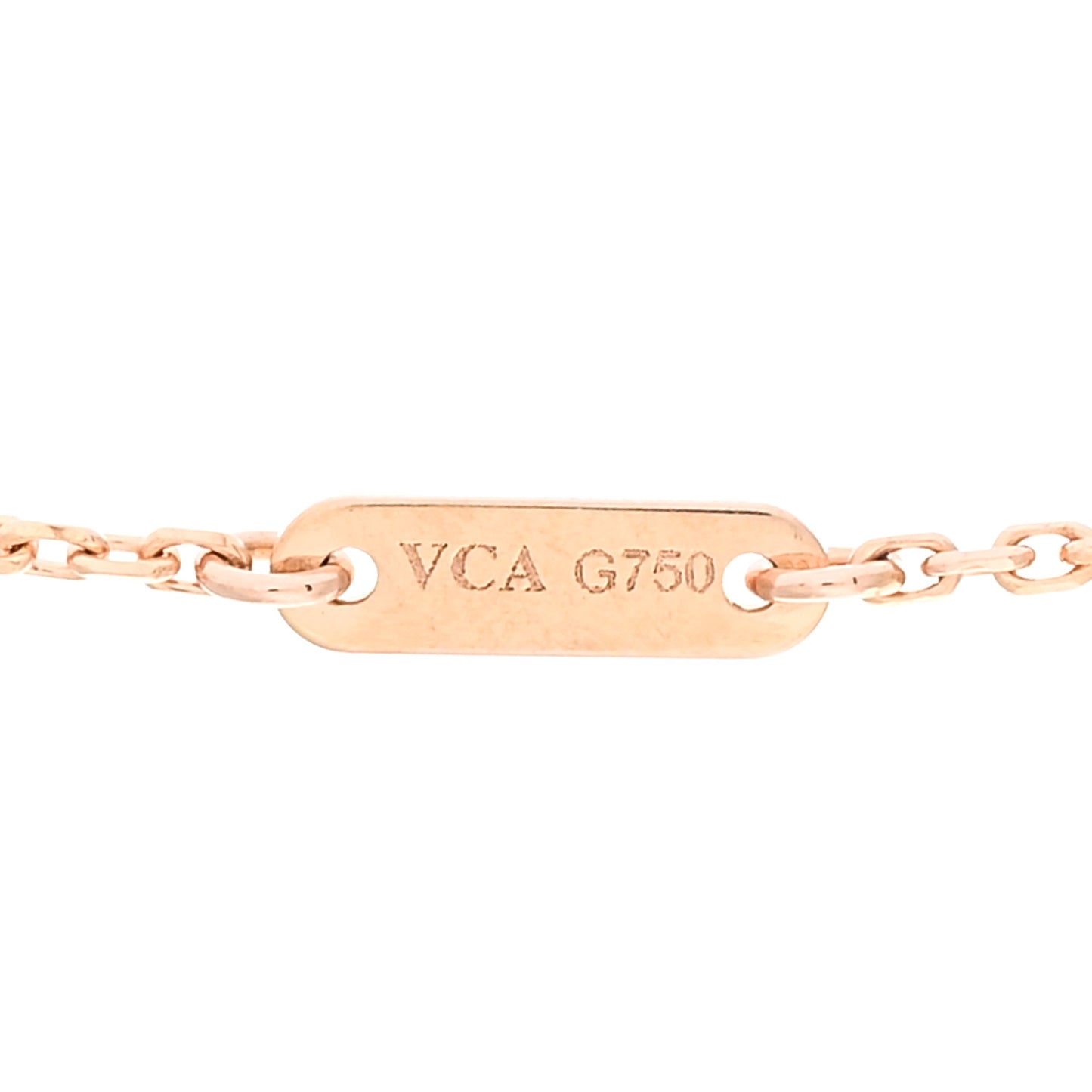 18K Rose Gold Carnelian Sweet Alhambra Pendant Necklace