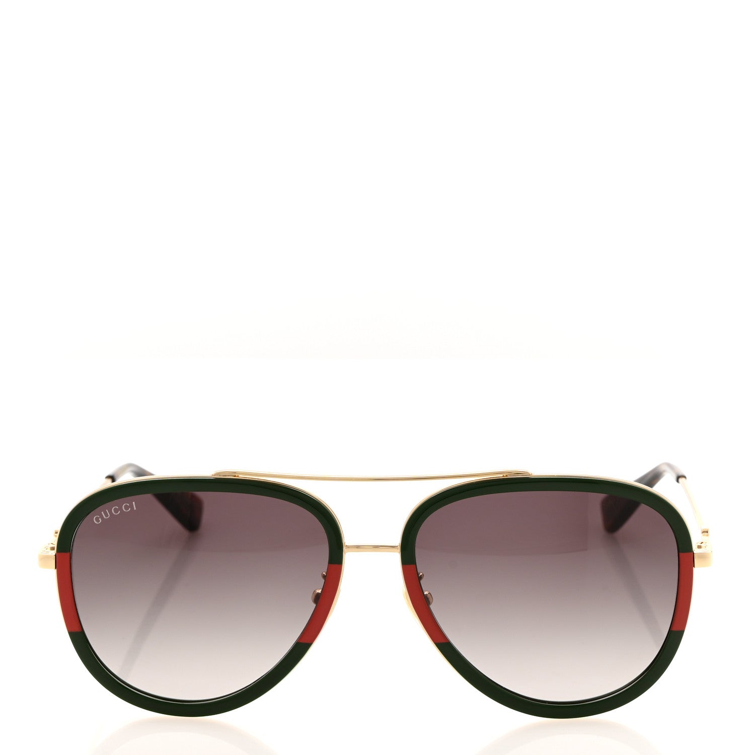 Gucci Web Aviator Sunglasses GG0062S Green Red 2 of 8