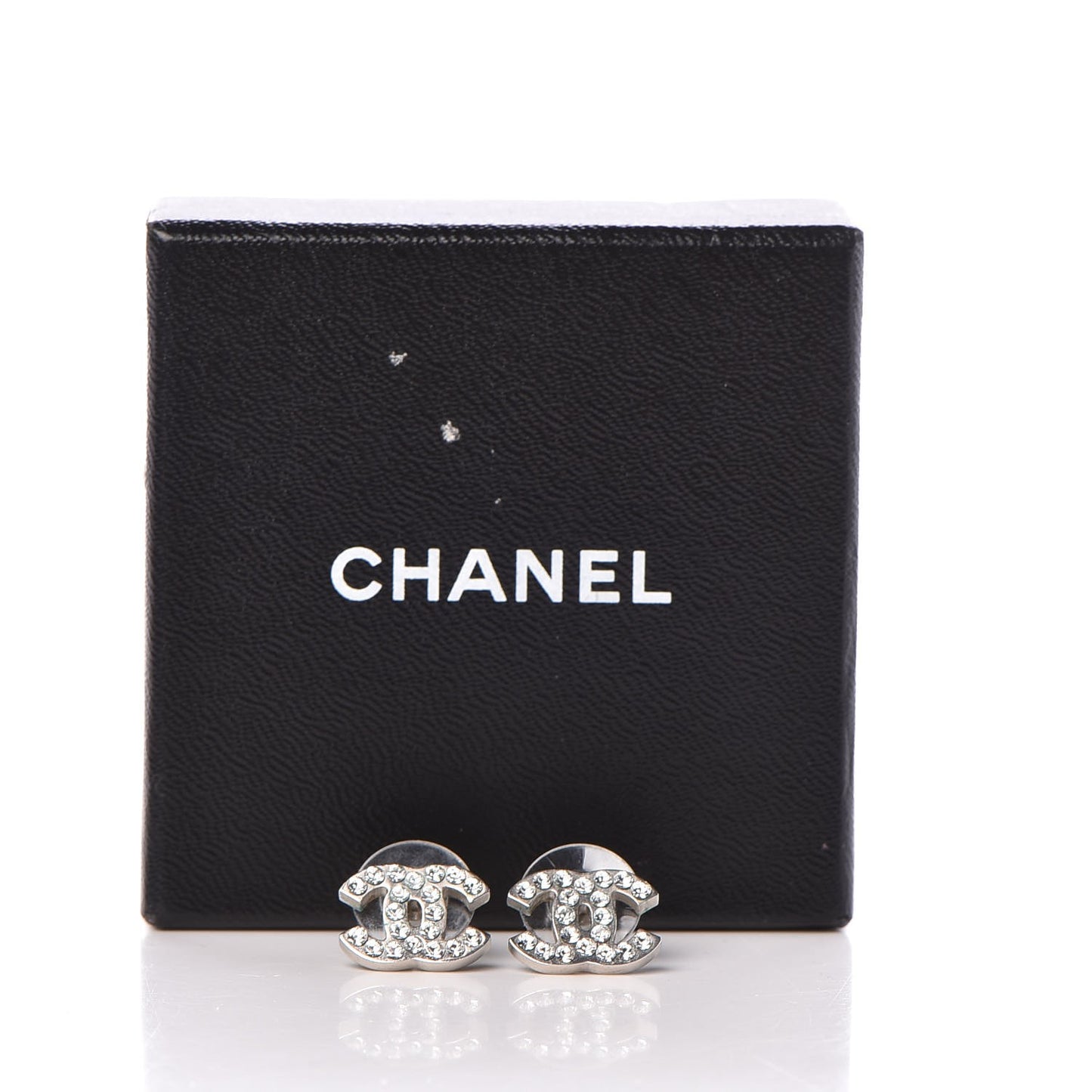 Crystal CC Earrings Silver