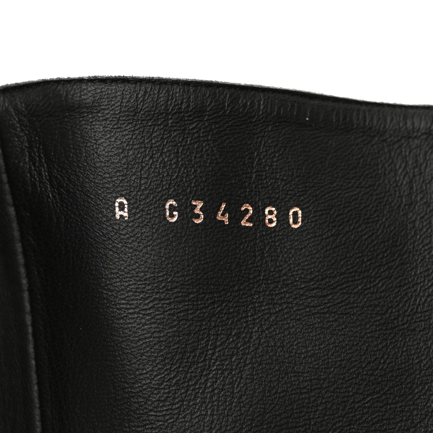 Laminated Goatskin Over the Knee Boots 37 Bronze