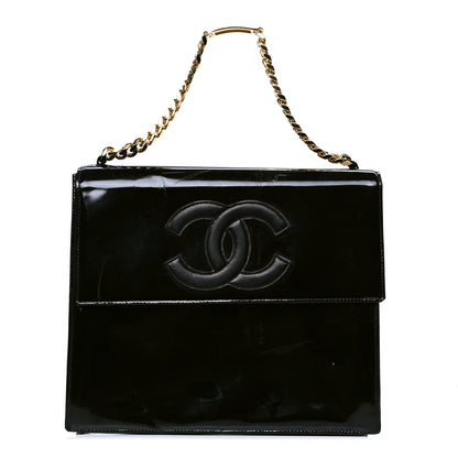 Chanel Lambskin Patent CC Flap Bag Black 1 of 6