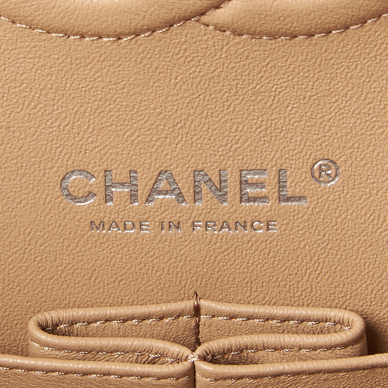 Chanel Lambskin Quilted Medium Double Flap Beige 8 of 10