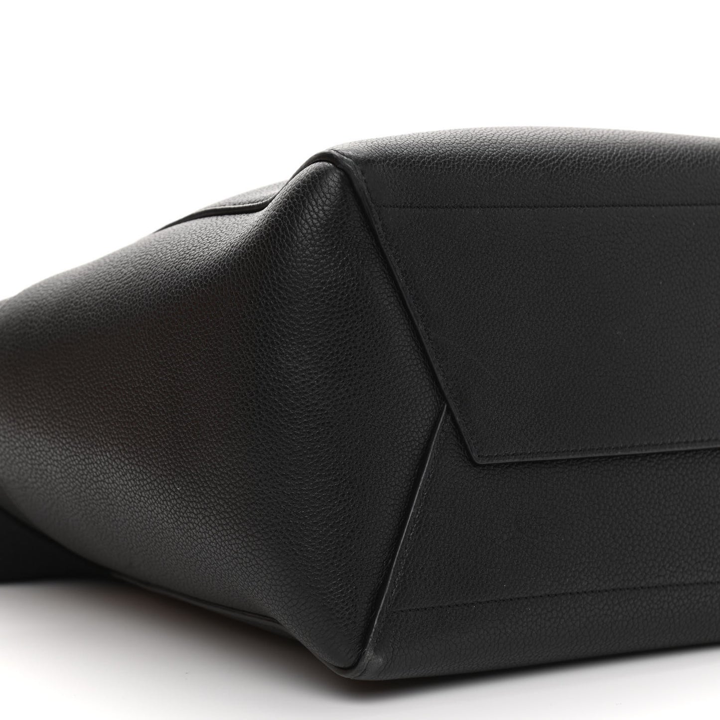 Soft Grained Calfskin Sangle Bucket Bag Black