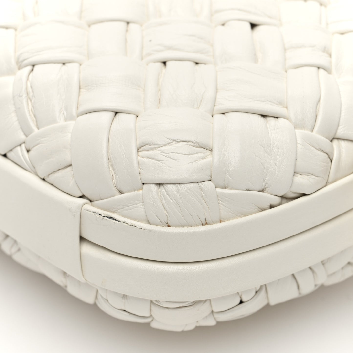 Calfskin Intrecciato Knot On Strap Bone