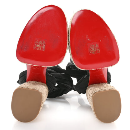 Christian Louboutin Gabardine Mariza Du Desert 130 Sandals 38 Black 6 of 7