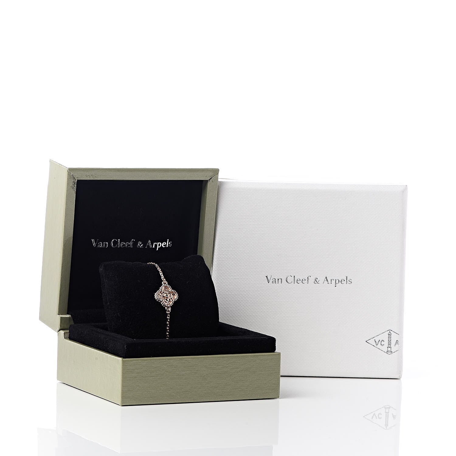 Van Cleef & Arpels 18K Rose Gold Sweet Alhambra Bracelet 7 of 8