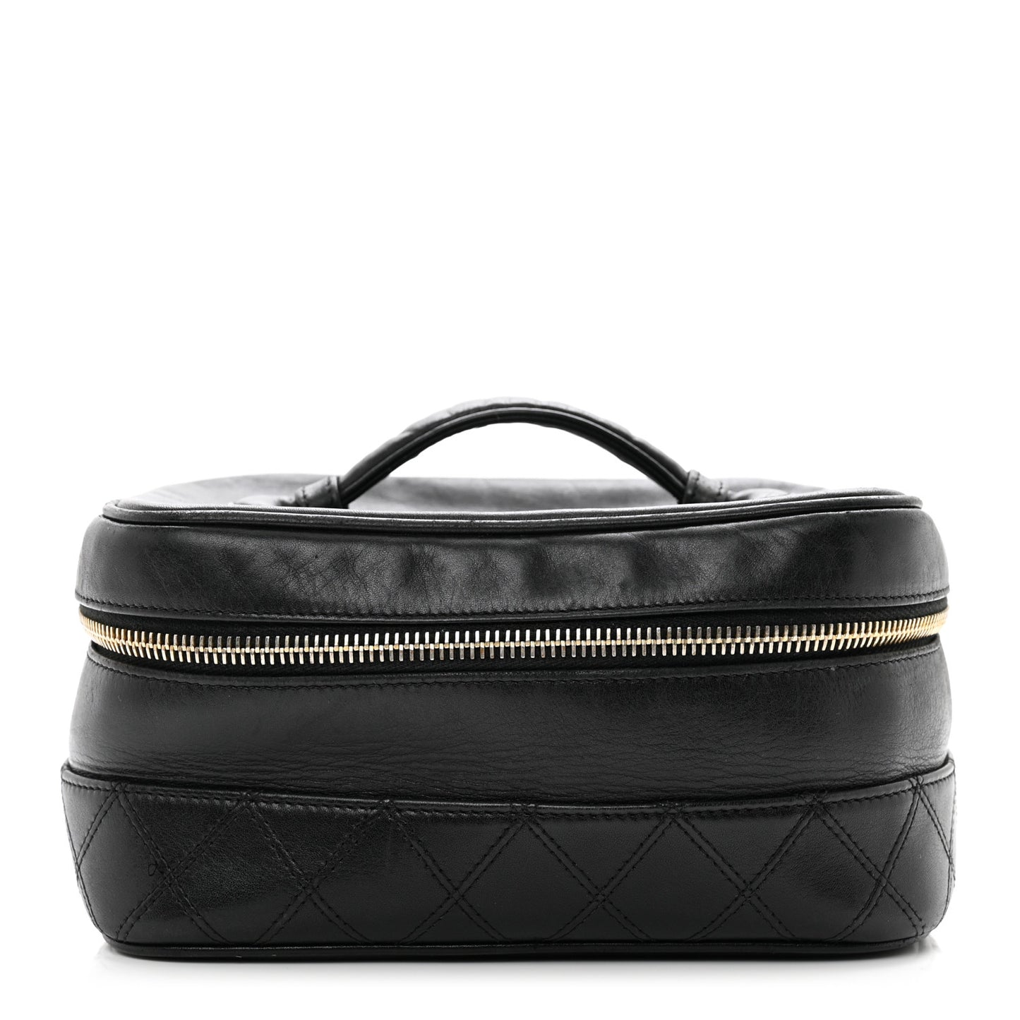 Lambskin Vanity Cosmetic Case Black