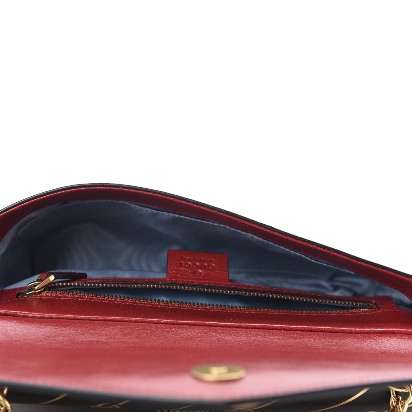 Calfskin Diagonal GG Medium Thiara Double Envelope Shoulder Bag Black Red