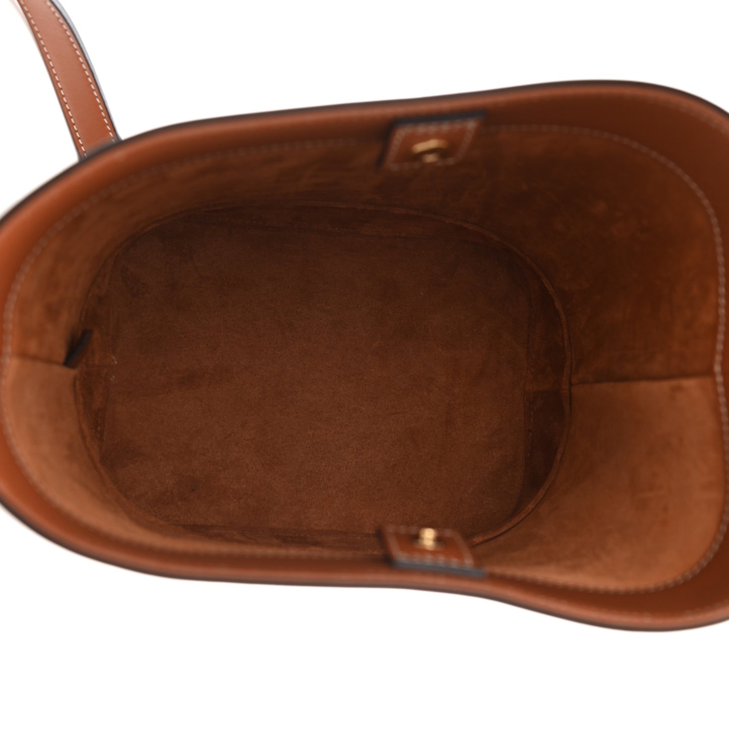 Smooth Calfskin Small Cuir Triomphe Bucket Bag Tan