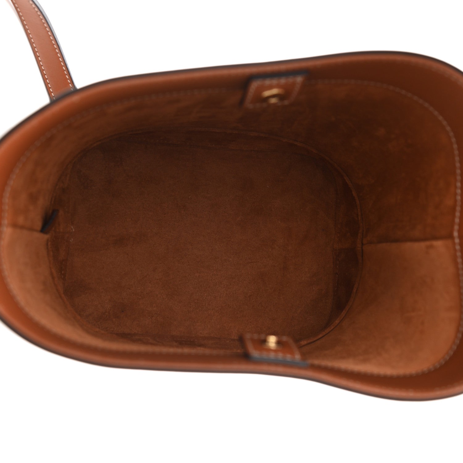 Celine Smooth Calfskin Small Cuir Triomphe Bucket Bag Tan 4 of 9