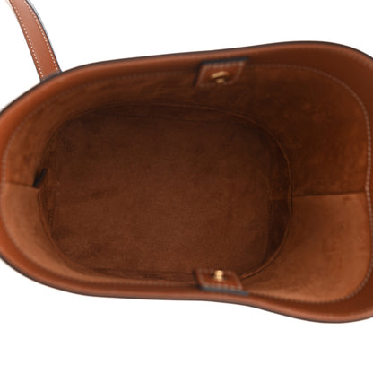 Celine Smooth Calfskin Small Cuir Triomphe Bucket Bag Tan 4 of 9