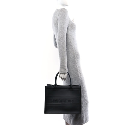 Christian Dior Calfskin Embossed Medium Book Tote Black 2 of 10