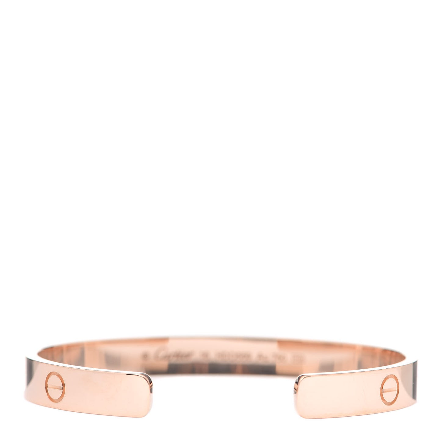 18K Pink Gold LOVE Cuff Bracelet 16