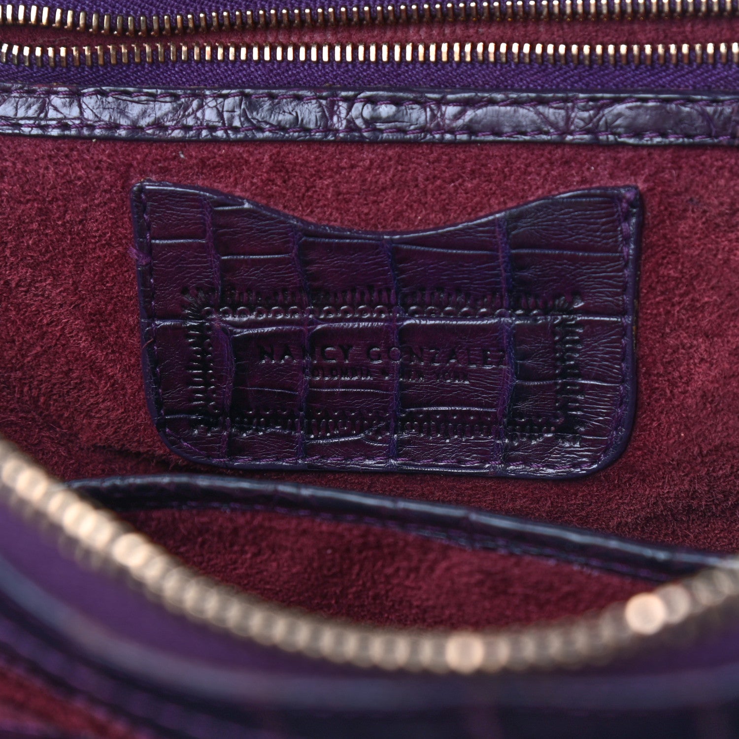 Nancy Gonzalez Crocodile Satchel Purple 6 of 9