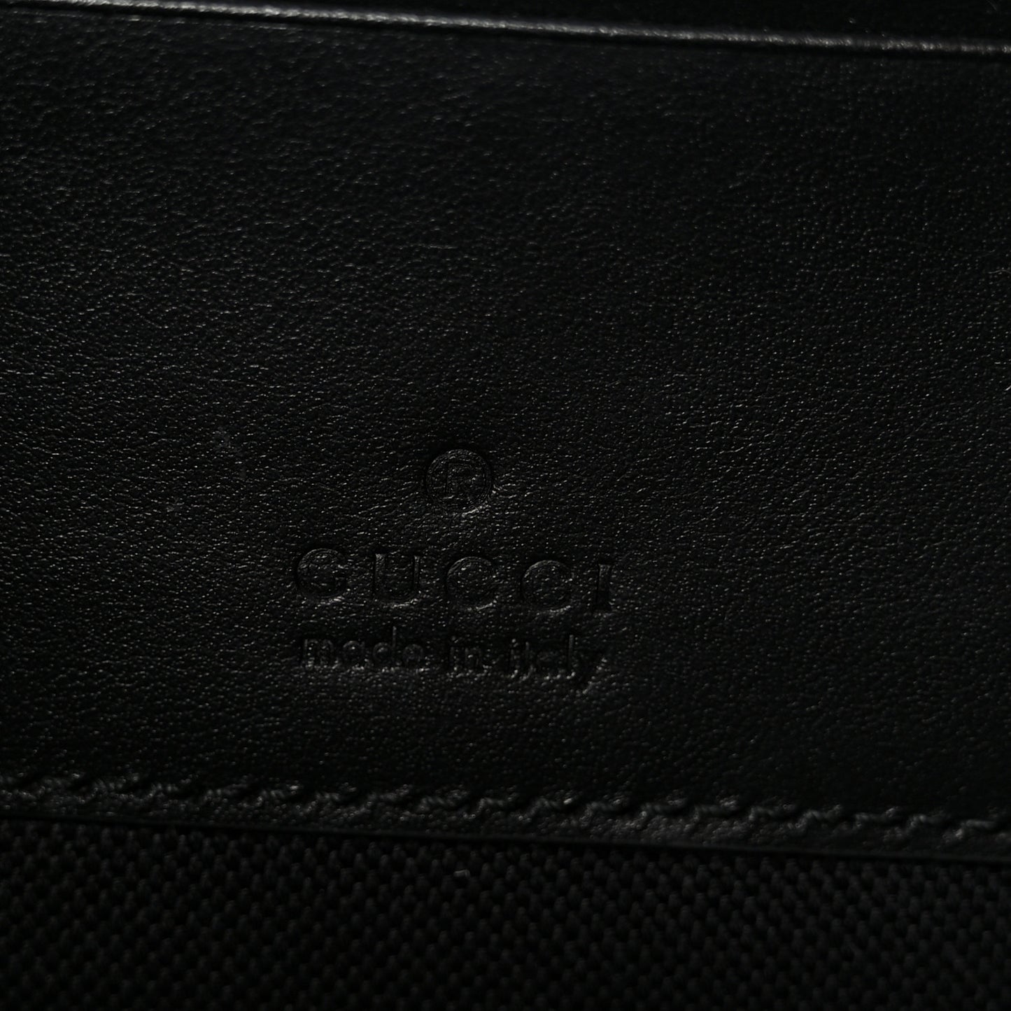 GG Supreme Monogram Calfskin Web Medium Messenger Bag Black Grey