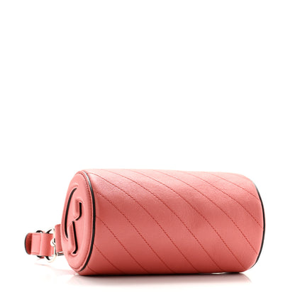 Gucci Sakai Be Green Calfskin Diagonal Stitched Mini Blondie Barrel Shoulder Bag Pink 4 of 10