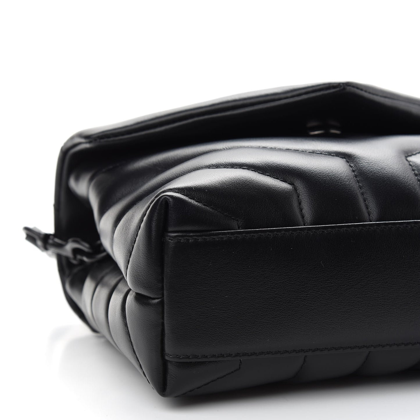 Calfskin Y Quilted Monogram Toy Loulou Crossbody Bag Black